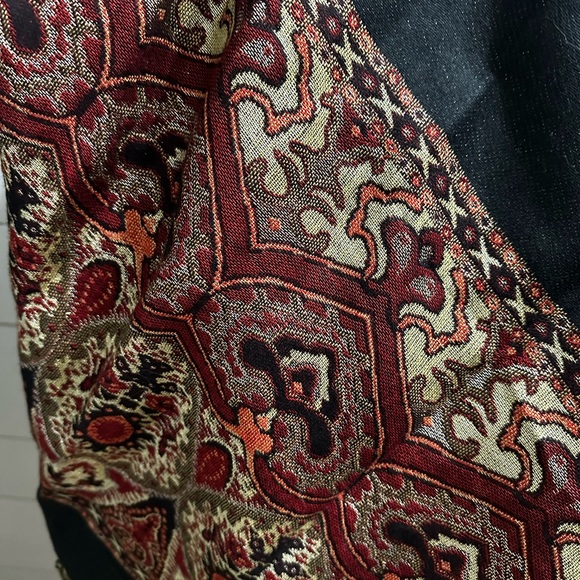 Pashmina Paisley Scarf Wrap Shawl Stole Black Red Glitter 100% Pashmina 69 X 27 - Picture 9 of 12